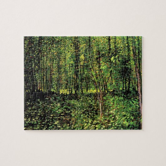 Trees en Undergrowth door Vincent van Gogh Legpuzzel (Horizontaal)
