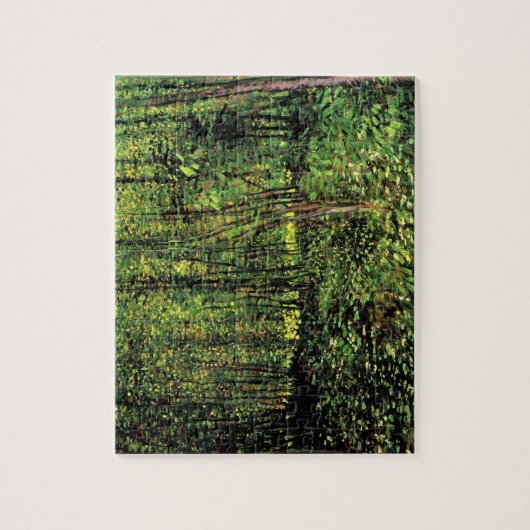 Trees en Undergrowth door Vincent van Gogh Legpuzzel (Verticaal)