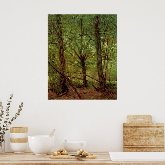 Trees en Undergrowth door Vincent van Gogh Poster (Keuken)