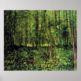 Trees en Undergrowth door Vincent van Gogh Poster