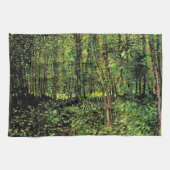 Trees en Undergrowth door Vincent van Gogh Theedoek (Horizontaal)