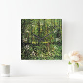 Trees en Undergrowth door Vincent van Gogh Vierkante Klok (Huis)