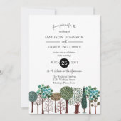 Trees Forest Garden Woodland Wedding | Uitnodiging (Voorkant)