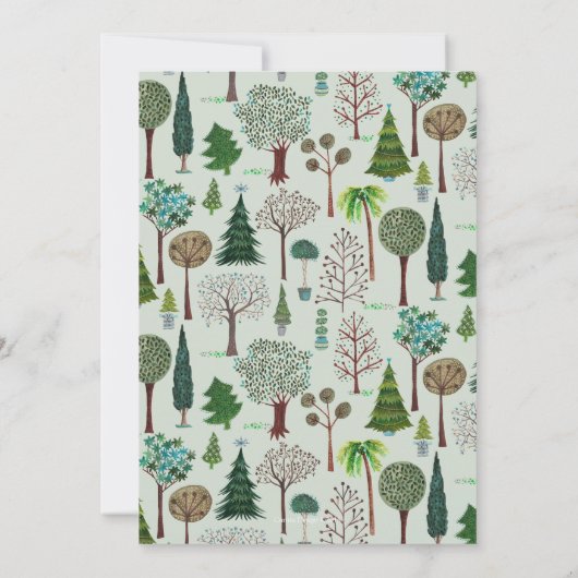 Trees Forest Garden Woodland Wedding | Uitnodiging (Achterkant)