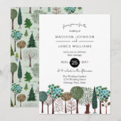 Trees Forest Garden Woodland Wedding | Uitnodiging (Voorkant / Achterkant)