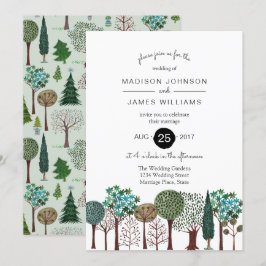 Trees Forest Garden Woodland Wedding | Uitnodiging