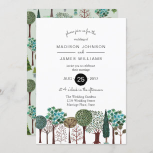 Trees Forest Garden Woodland Wedding   Uitnodiging
