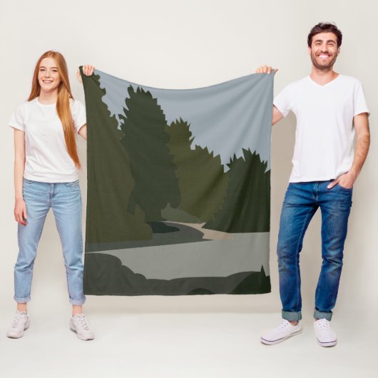 Trees Forest Natuur Pattern Fleece Deken (In situ)