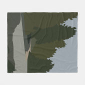 Trees Forest Natuur Pattern Fleece Deken (Voorkant (Horizontaal))