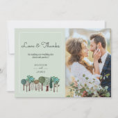 Trees Forest Woodland | Weddenschap | Hartelijk da Bedankkaart (Voorkant)