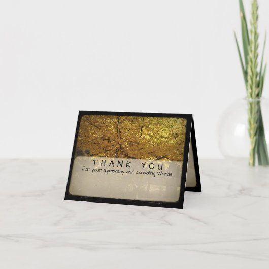 Trees  Foto Sympathie Bedankt Opmerking Kaart 8 (Voorkant)