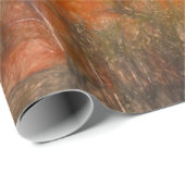 Trees Herfst Woodland Forest Oranje Sketch Art Cadeaupapier (Rol Hoek)