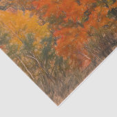 Trees Herfst Woodland Forest Oranje Sketch Art Tissuepapier (Detail)