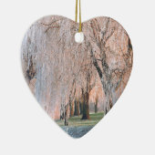 Trees Ice bedekt Willow Keramisch Ornament (Rechts)