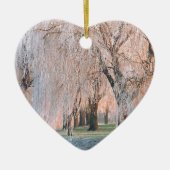 Trees Ice bedekt Willow Keramisch Ornament (Voorkant)