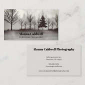 Trees in the Mist Photographer Artist Visitekaartje (Voorkant / Achterkant)