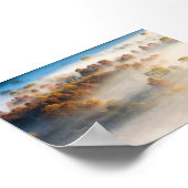 Trees in the morning mist poster (Hoek)