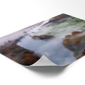 Trees in the morning mist poster (Hoek)