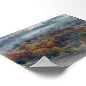 Trees in the morning mist poster (Hoek)