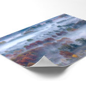 Trees in the morning mist poster (Hoek)