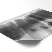 Trees in the morning mist poster (Hoek)