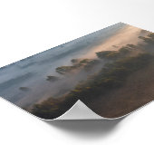 Trees in the morning mist poster (Hoek)