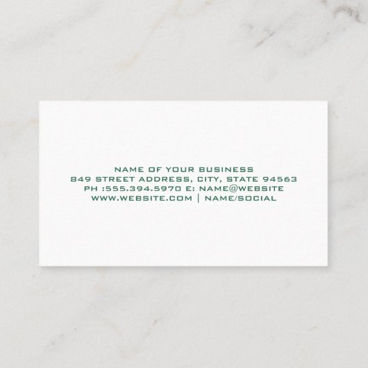 Trees Logo | Gras Visitekaartje (Achterkant)