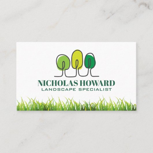 Trees Logo | Gras Visitekaartje (Voorkant)