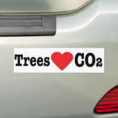 Trees Love CO2 Bumpersticker (Op auto)
