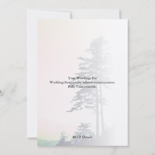 Trees Love l Celebrating Natuur Custom Invitation Kaart (Achterkant)