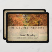 Trees Memorial Sympathy Bedankt met teksten 2 Kaart (Voorkant / Achterkant)