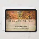 Trees Memorial Sympathy Bedankt met teksten 2 Kaart (Voorkant)