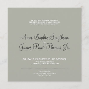 Trees Modern Wedding Invitation Kaart
