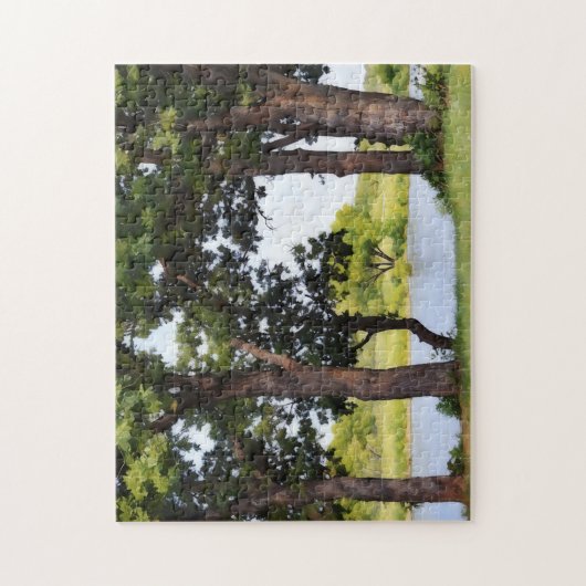 Trees Natuur Lake Vreedzame kunstpuzzel Legpuzzel (Verticaal)