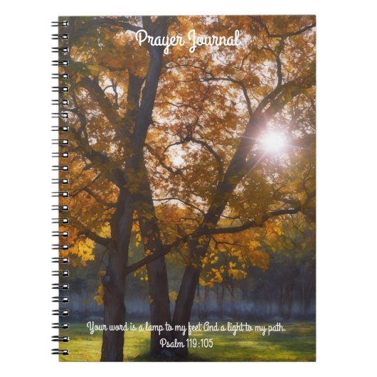Trees Natuur Light Bible Verse Prayer Journal Notitieboek (Voorkant)
