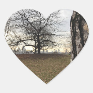 Trees New York NYC Sunrise Central Park Skyline Hart Sticker
