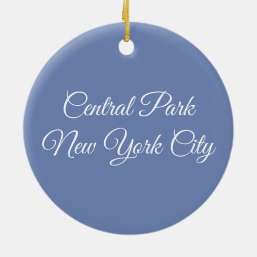 Trees New York NYC Sunrise Central Park Skyline Keramisch Ornament (Achterkant)