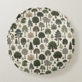 Trees Pattern Rond Kussen