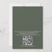 Trees Pine Rustic Forest Elegant QR Code Wedding Kaart (Achterkant)