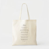Trees Poem van Joyce Kilmer, inspirerend quote Tote Bag (Voorkant)
