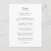 Trees Poem van Kilmer, inspirerend poëzie Briefkaart (Voorkant)