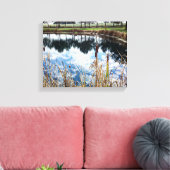 Trees Pond Landscape Michigan Photography Art Canvas Afdruk (Insitu (Woonkamer))