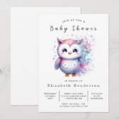 Trees Printable Owl Baby shower Kaart (Voorkant / Achterkant)