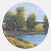 Tree's Reflection II Ronde Sticker (Voorkant)