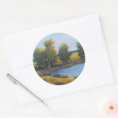 Tree's Reflection II Ronde Sticker (Envelop)