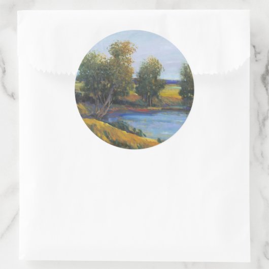 Tree's Reflection II Ronde Sticker (Tas)