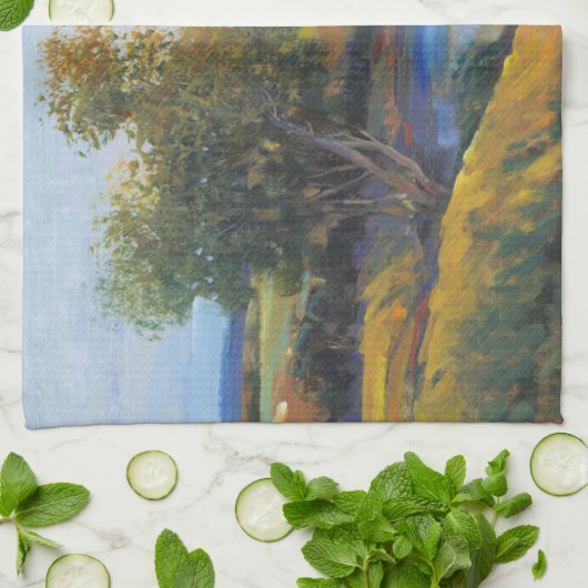 Tree's Reflection II Theedoek (Gevouwen)