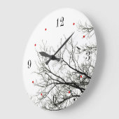 Trees Silhouette Black en White Wall Clock Grote Klok (Hoek)