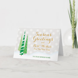 Trees & Snowflakes Business Season's Greetings Feestdagen Kaart