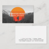 Trees Sun Logo | Outdoors | Camping Visitekaartje (Voorkant / Achterkant)